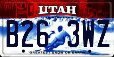 UT license plate B263WZ