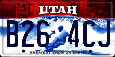 UT license plate B264CJ