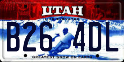 UT license plate B264DL