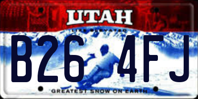 UT license plate B264FJ