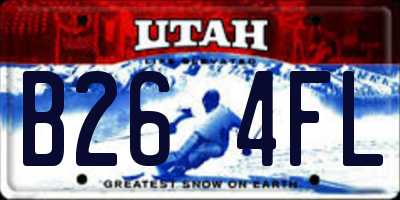 UT license plate B264FL