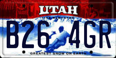 UT license plate B264GR