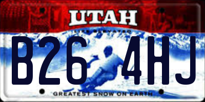 UT license plate B264HJ