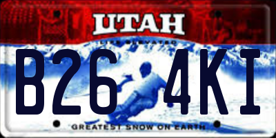 UT license plate B264KI