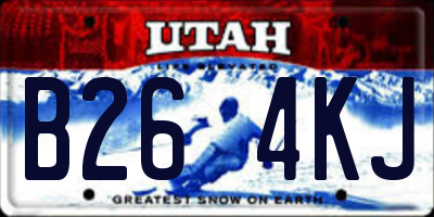UT license plate B264KJ