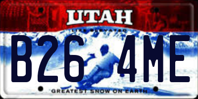 UT license plate B264ME