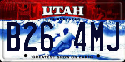 UT license plate B264MJ