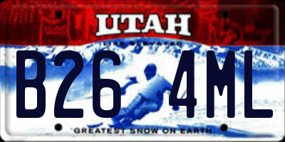 UT license plate B264ML