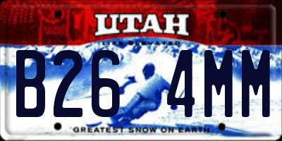 UT license plate B264MM