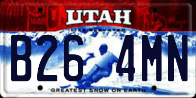 UT license plate B264MN