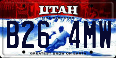 UT license plate B264MW