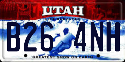UT license plate B264NH