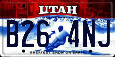 UT license plate B264NJ