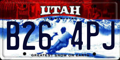 UT license plate B264PJ