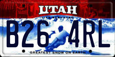 UT license plate B264RL