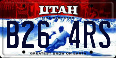 UT license plate B264RS