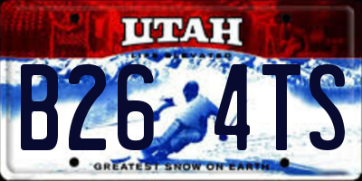 UT license plate B264TS