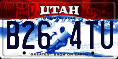 UT license plate B264TU