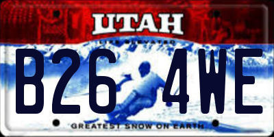 UT license plate B264WE