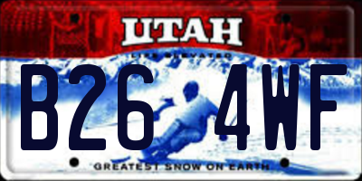 UT license plate B264WF
