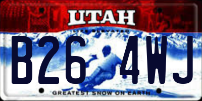 UT license plate B264WJ