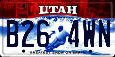 UT license plate B264WN