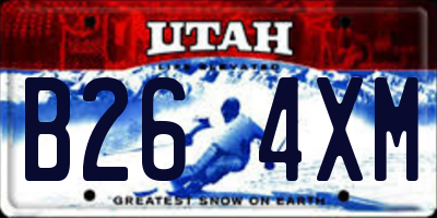 UT license plate B264XM