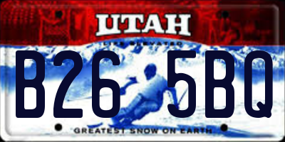 UT license plate B265BQ
