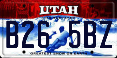 UT license plate B265BZ