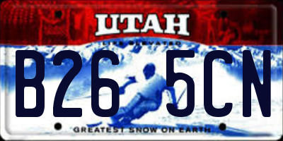 UT license plate B265CN