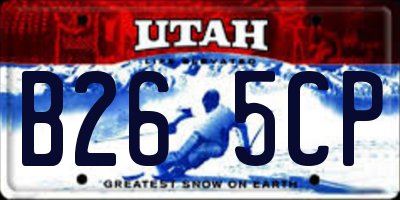 UT license plate B265CP