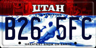 UT license plate B265FC