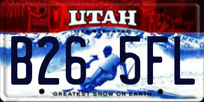 UT license plate B265FL