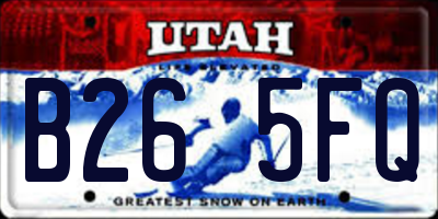 UT license plate B265FQ