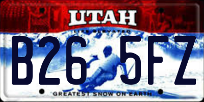 UT license plate B265FZ