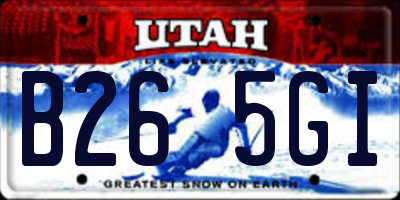UT license plate B265GI