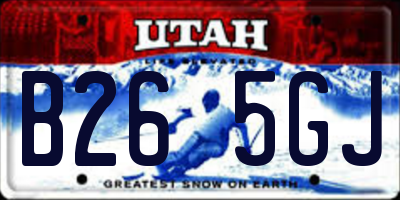 UT license plate B265GJ