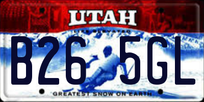 UT license plate B265GL