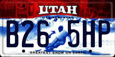 UT license plate B265HP