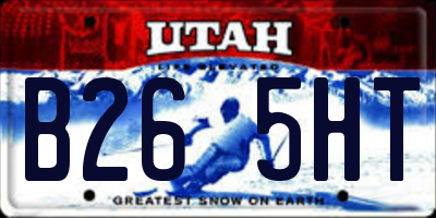 UT license plate B265HT