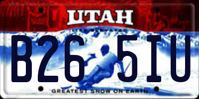 UT license plate B265IU