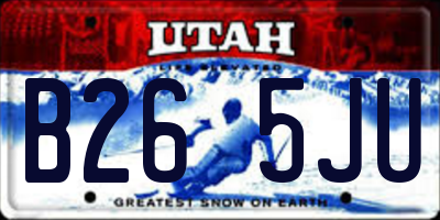 UT license plate B265JU