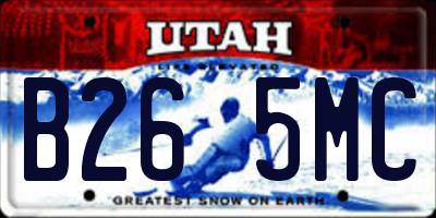 UT license plate B265MC