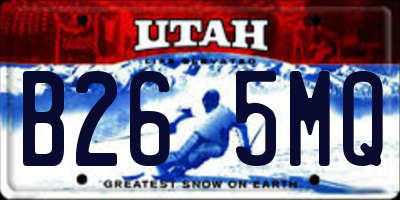 UT license plate B265MQ