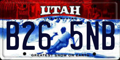 UT license plate B265NB