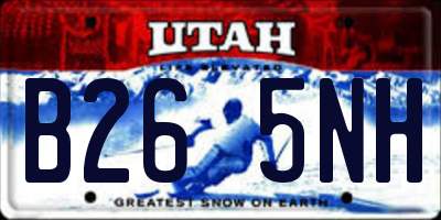UT license plate B265NH