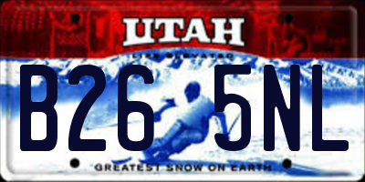 UT license plate B265NL