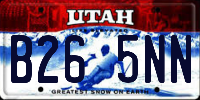 UT license plate B265NN