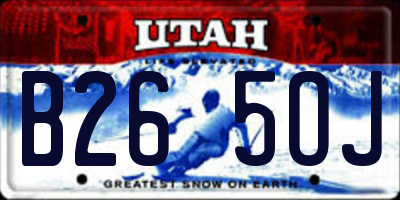 UT license plate B265OJ