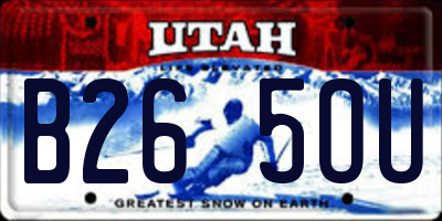 UT license plate B265OU